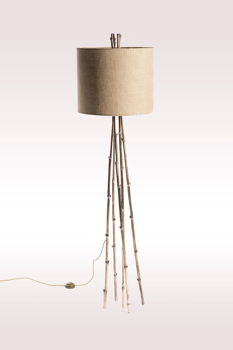 Bamboo Forest Standing Lamp in Bronze