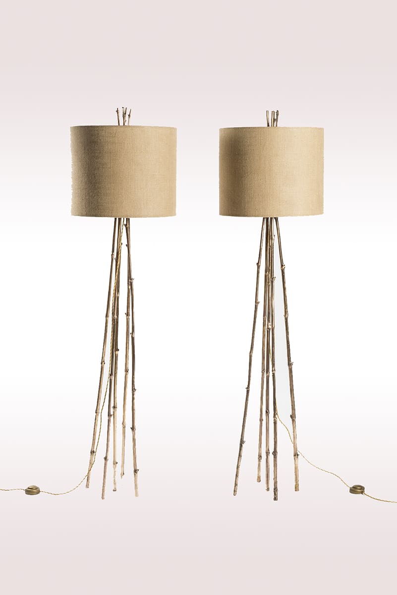 Bambù Forest Floor Lamp in Bronze