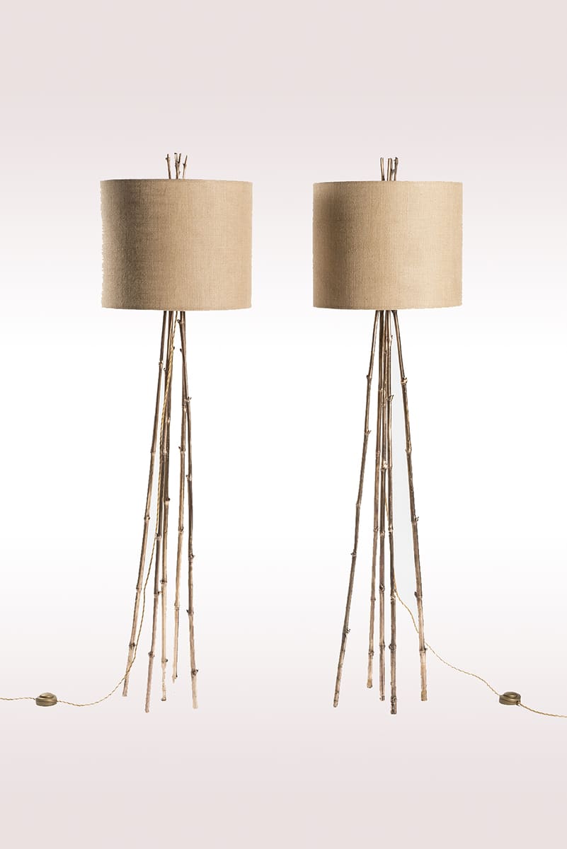 Bamboo Forest Standing Lamp in Bronze