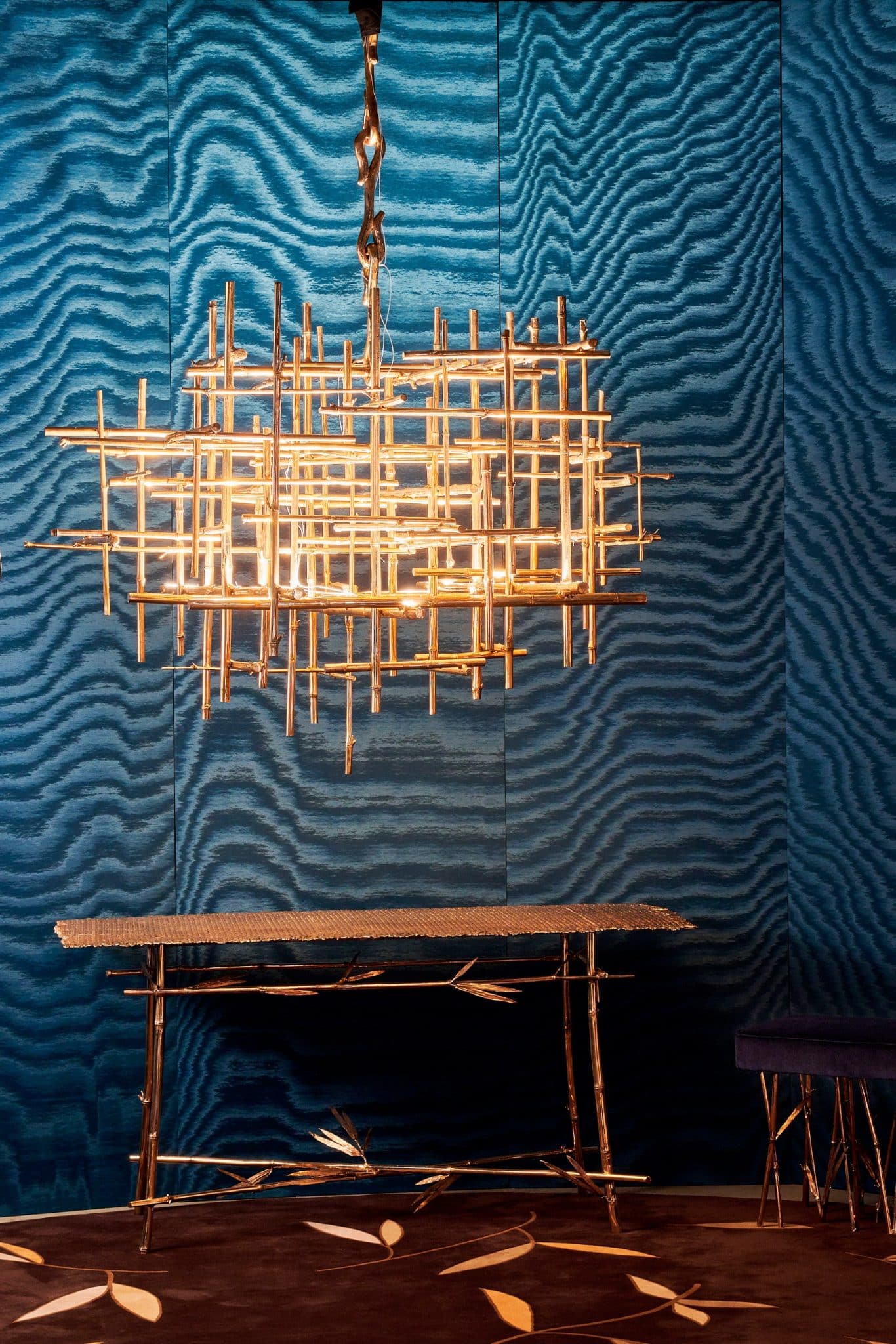 Bambù Forest Chandelier in Bronze