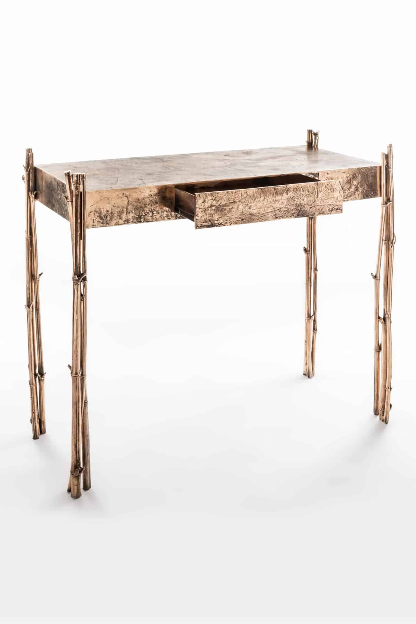 Bambù Desk in Bronze