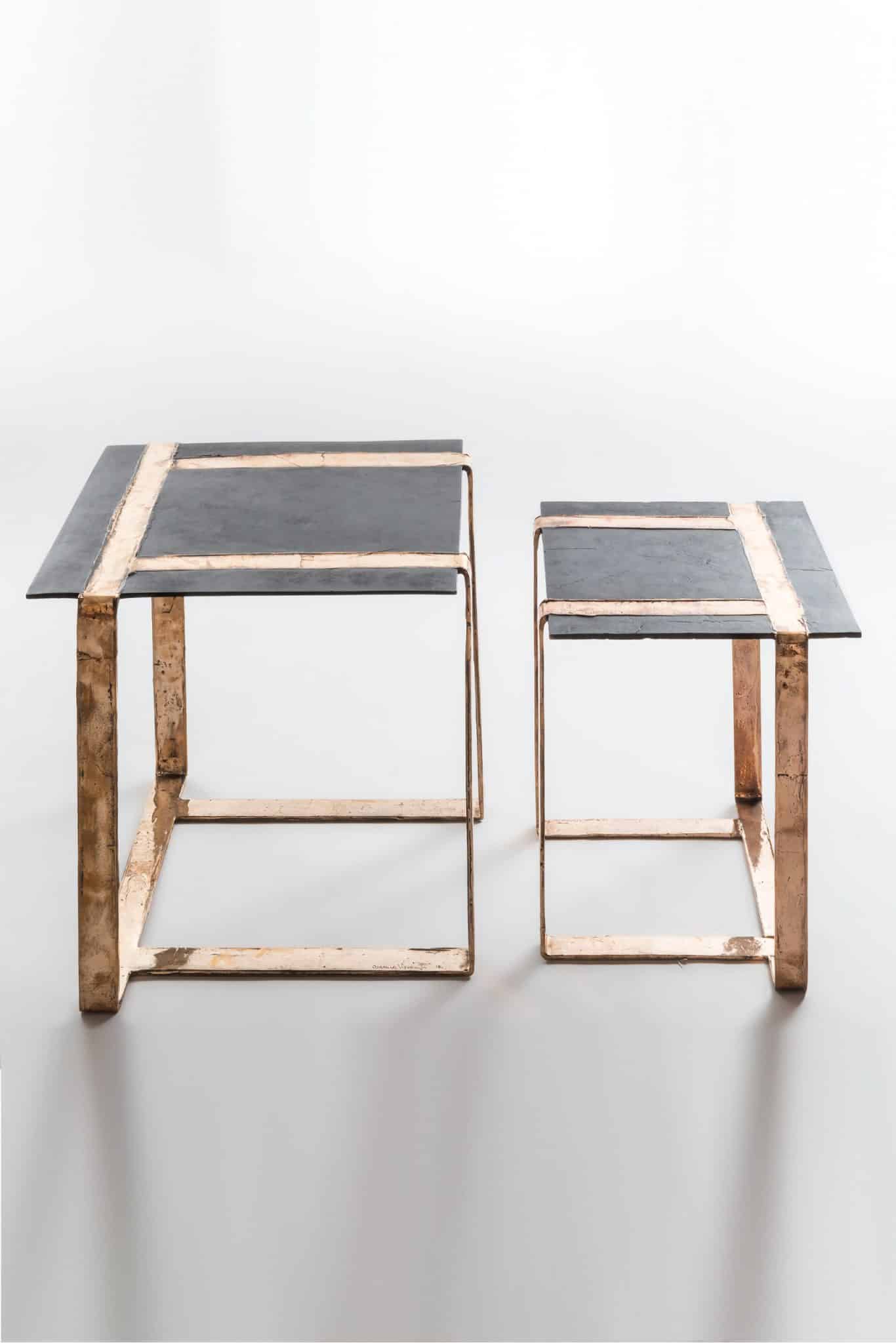 Nastro Coffee Table in Bronze with Black Patina