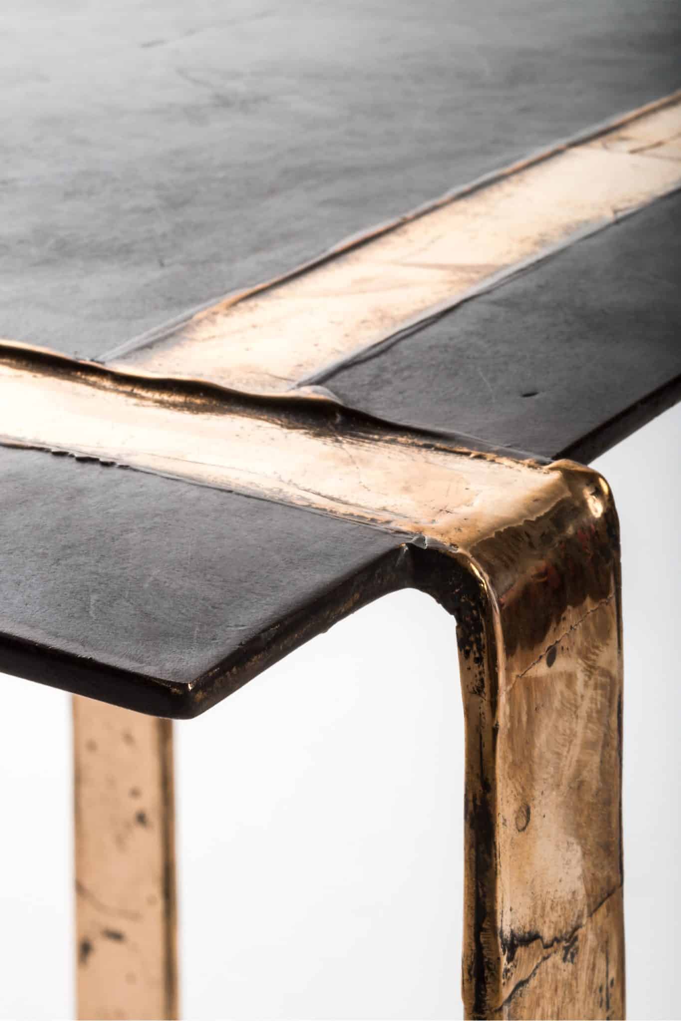 Nastro Coffee Table in Bronze with Black Patina