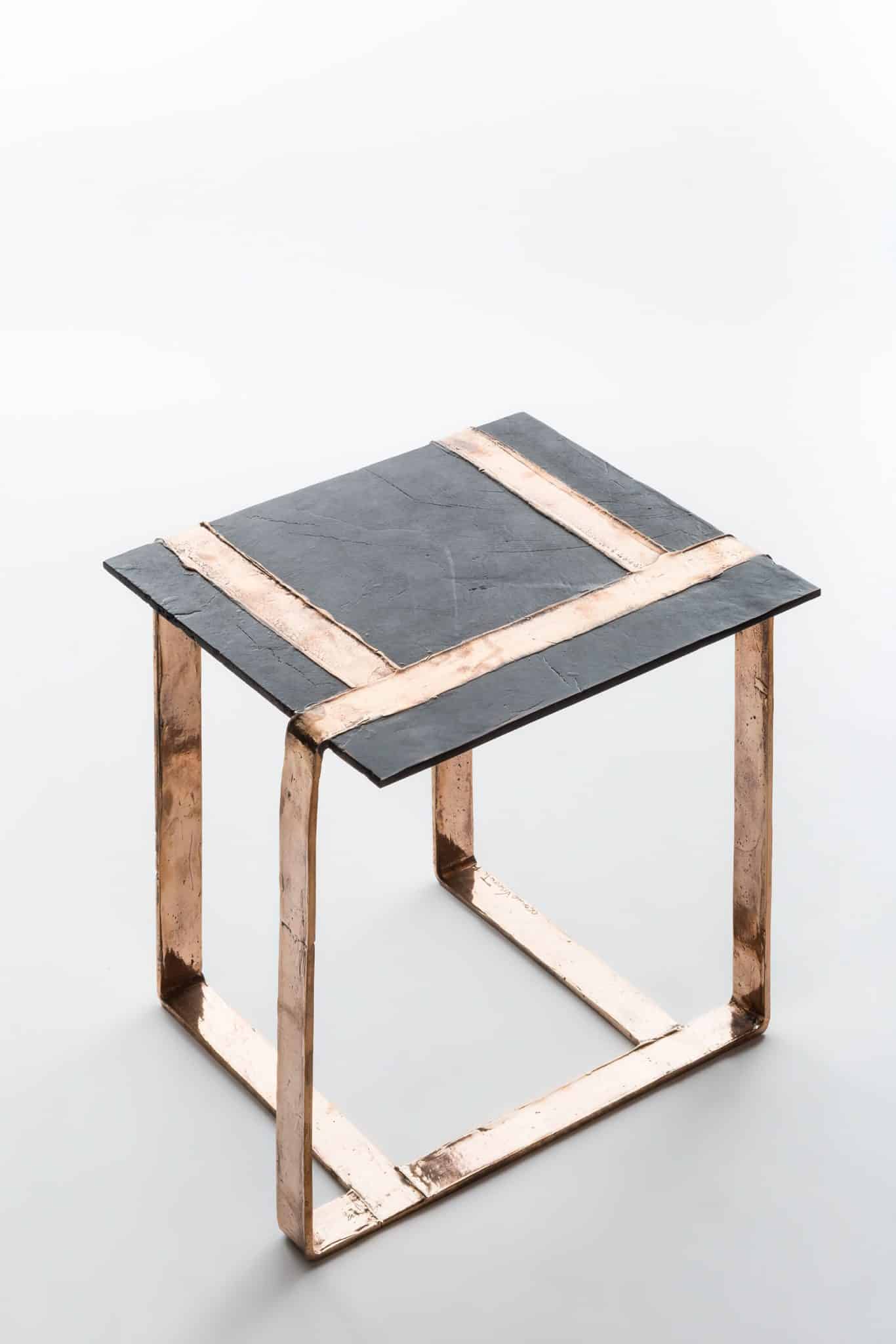 Nastro Coffee Table in Bronze with Black Patina