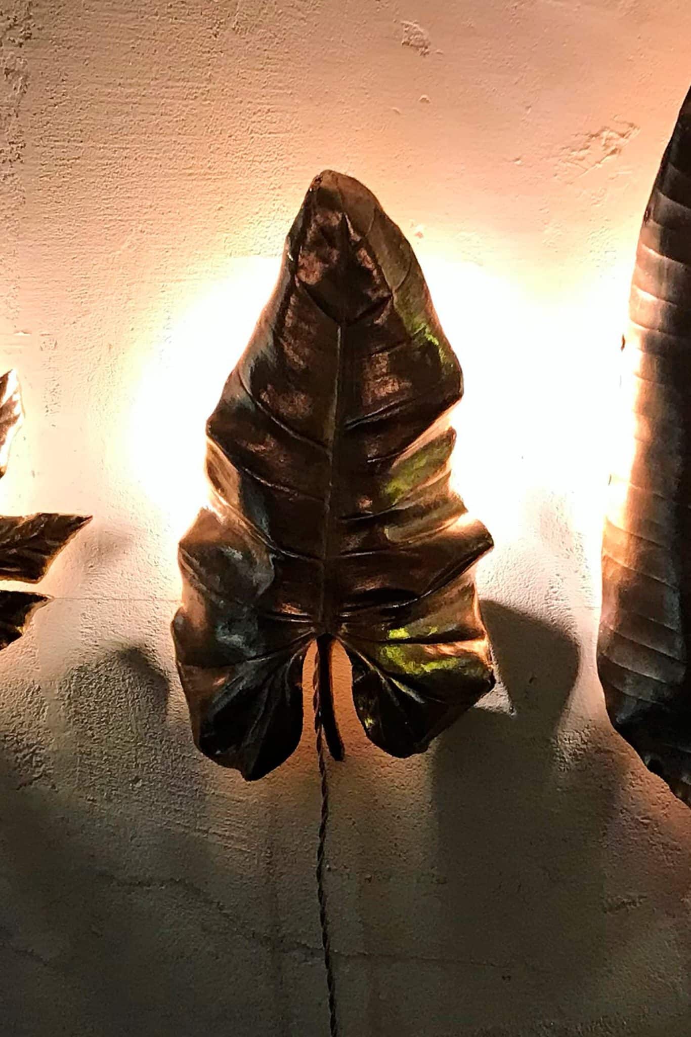 Philidendron Foglie Applique in Bronze