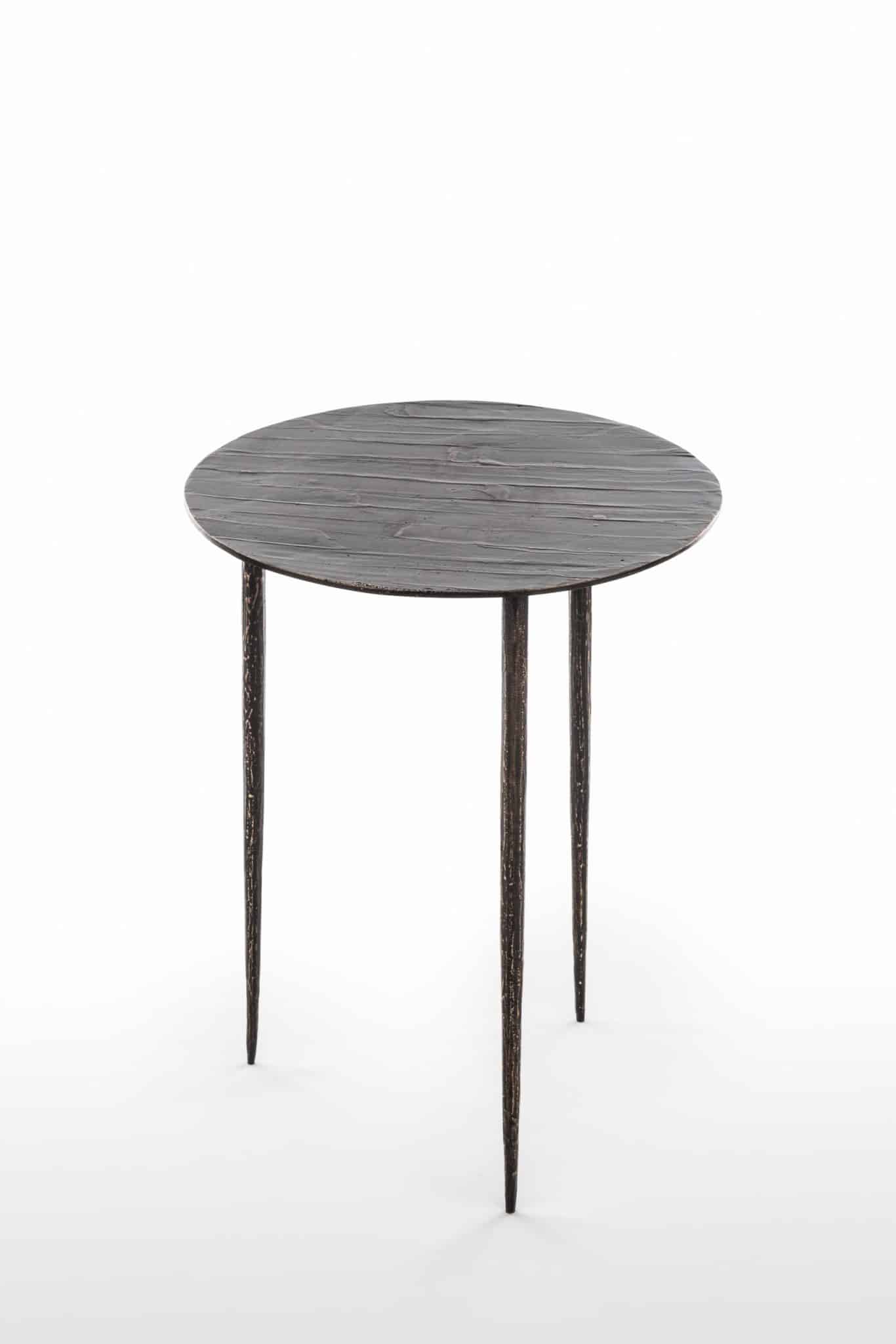 Scottato Coffee Table in Bronze with Black Patina