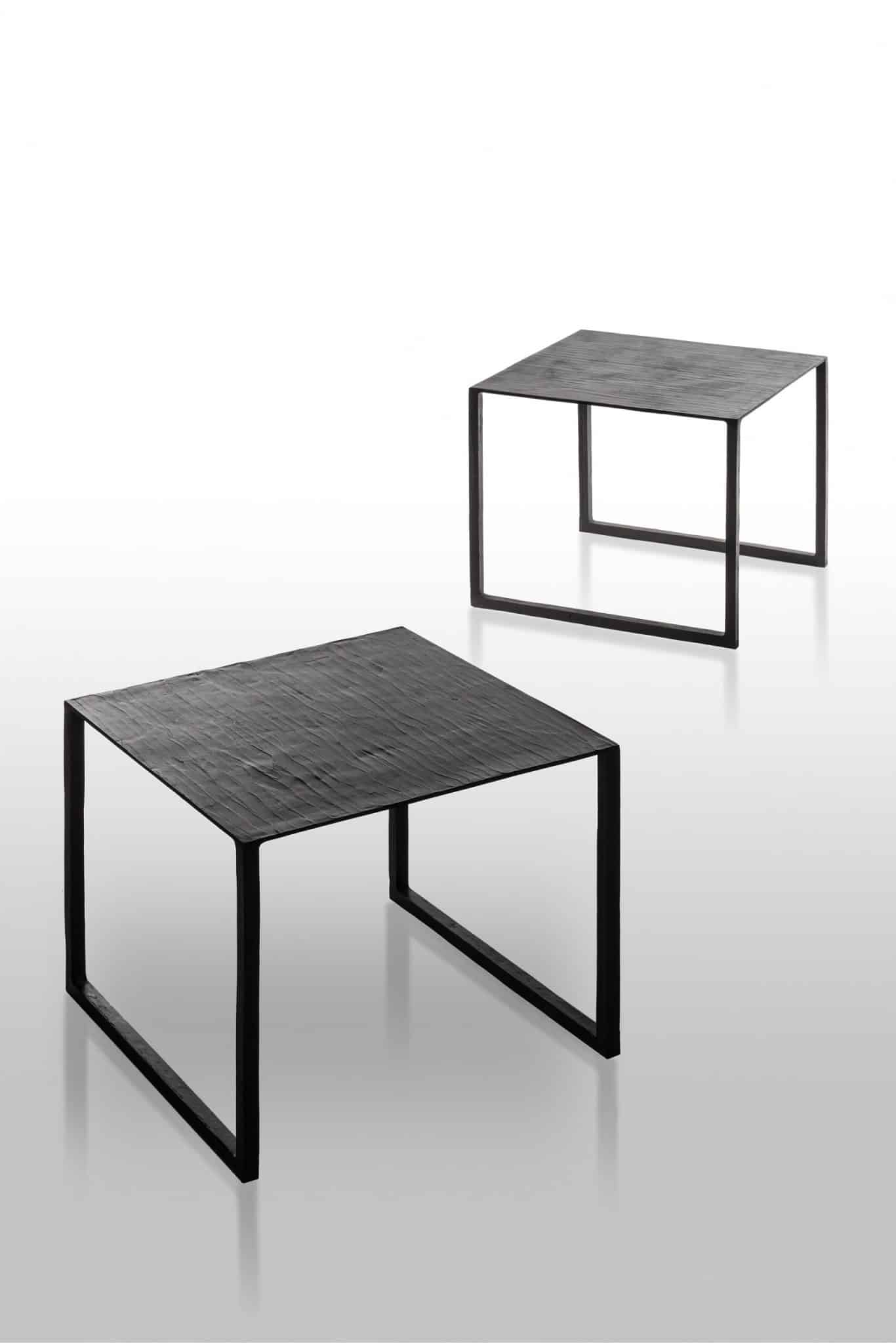 Scottato Coffee Table in Bronze with Black Patina