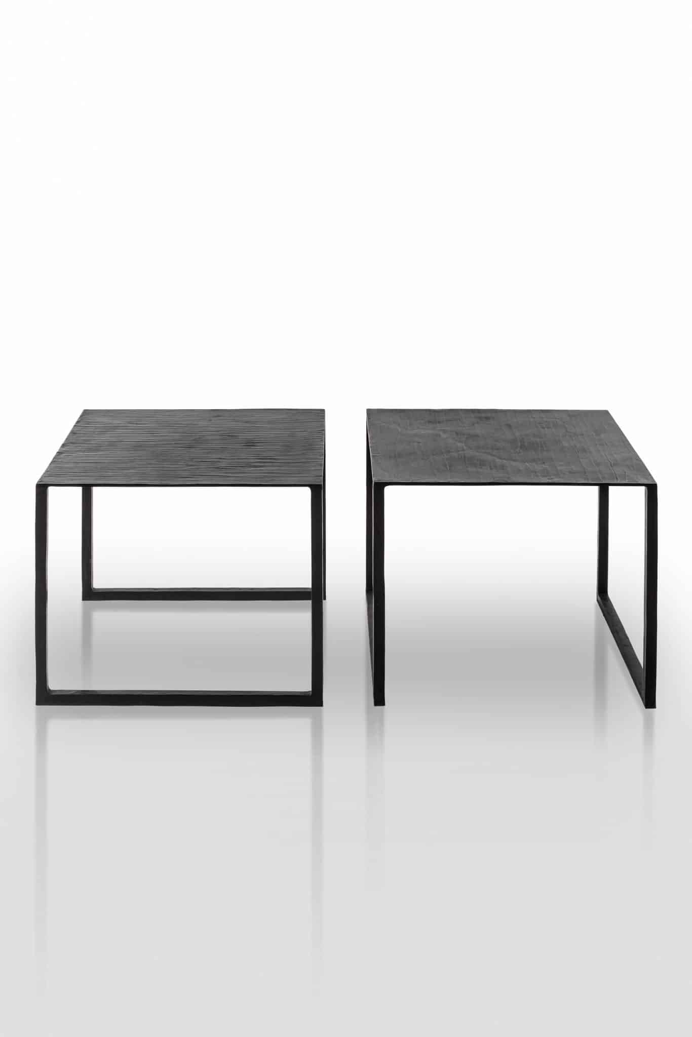 Scottato Coffee Table in Bronze with Black Patina