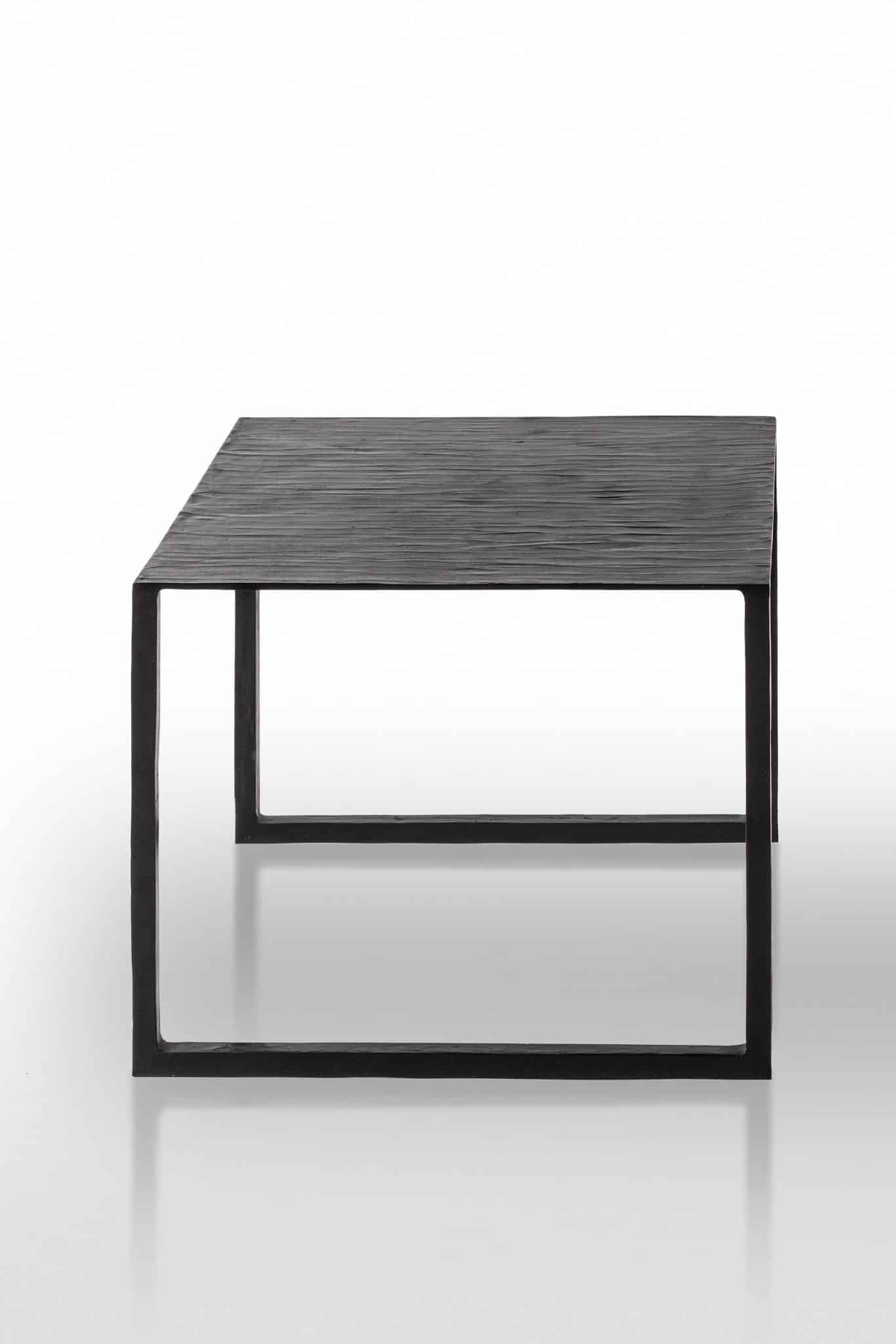 Scottato Coffee Table in Bronze with Black Patina