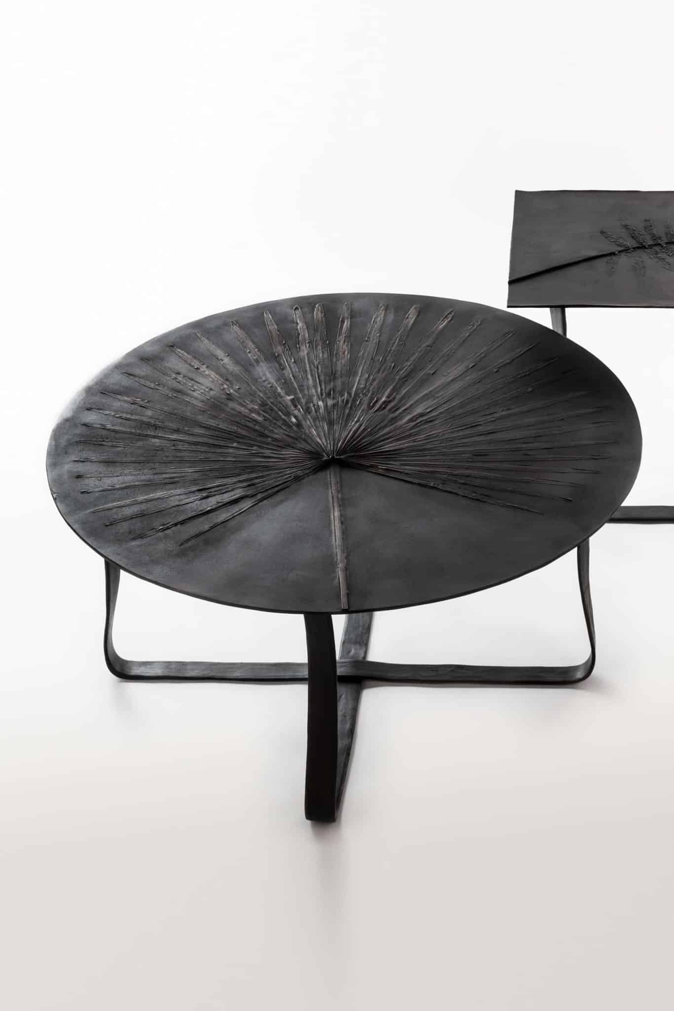 Foglie Coffee Table in Bronze with Black Patina