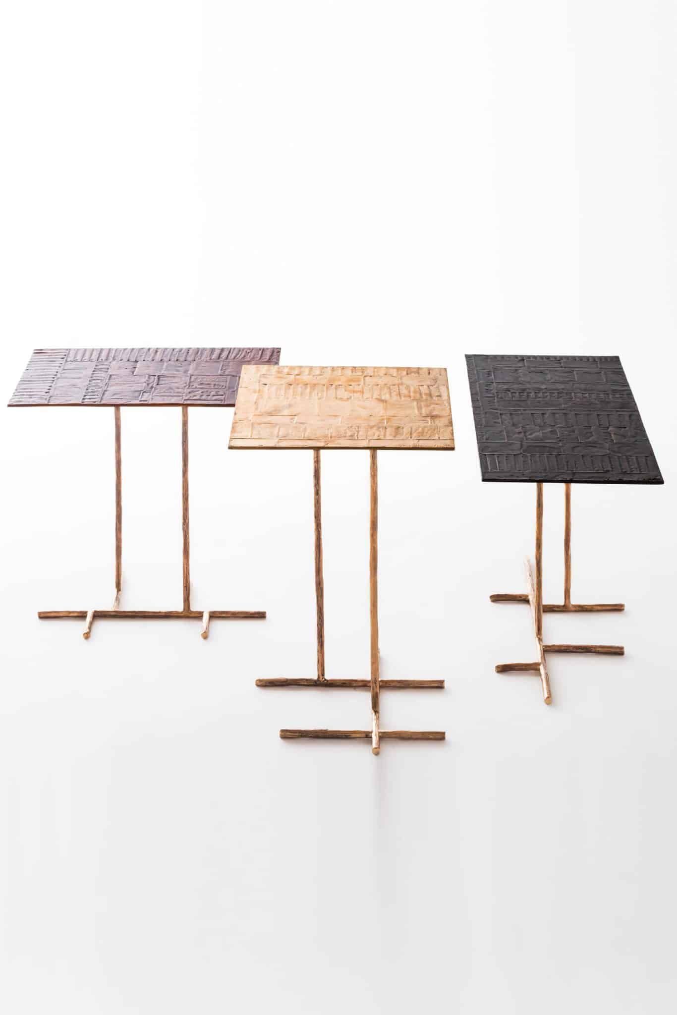 Rilievi Coffee Table in Bronze with Black Patina