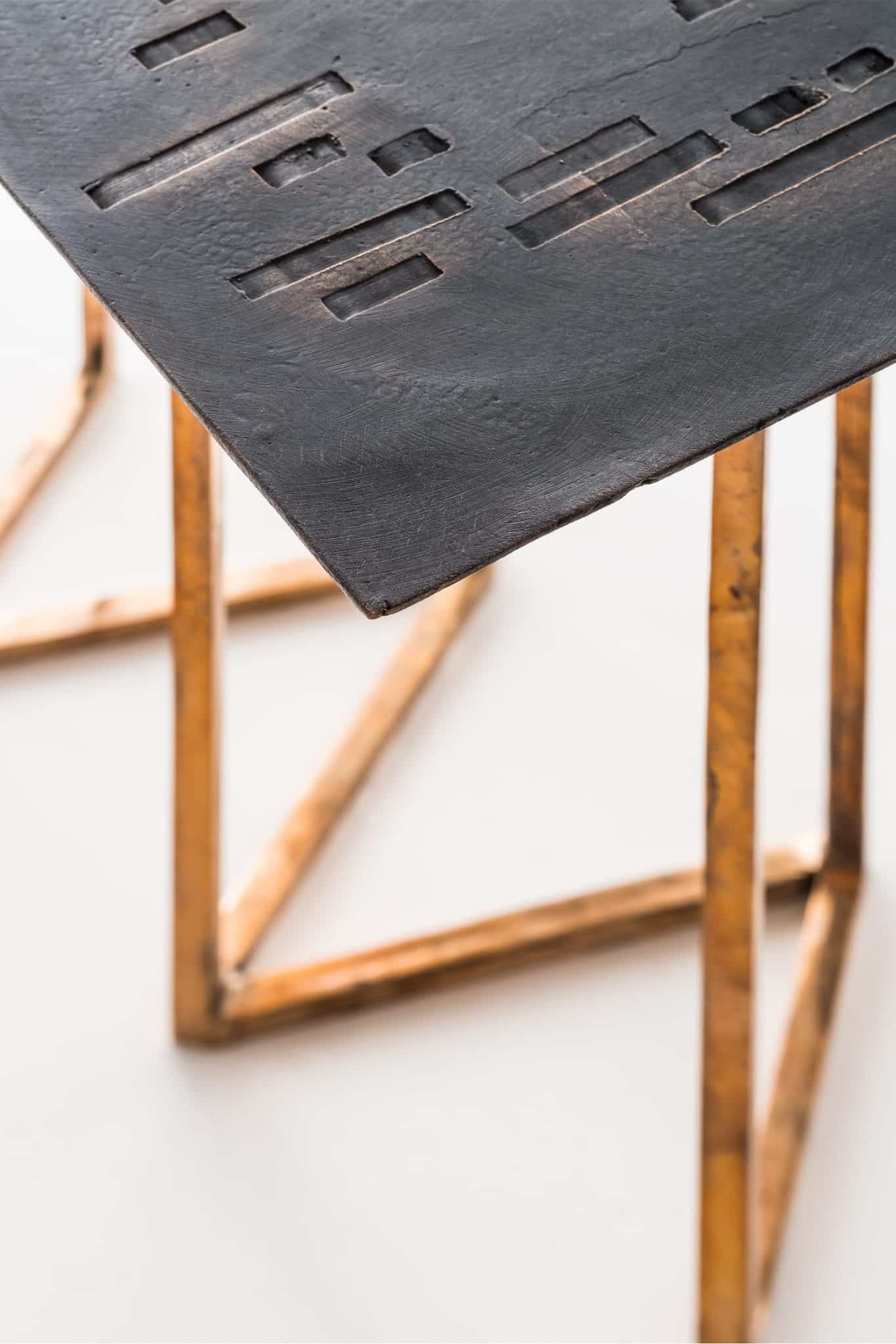 Spiragli Coffee Table in Bronze with Black Patina