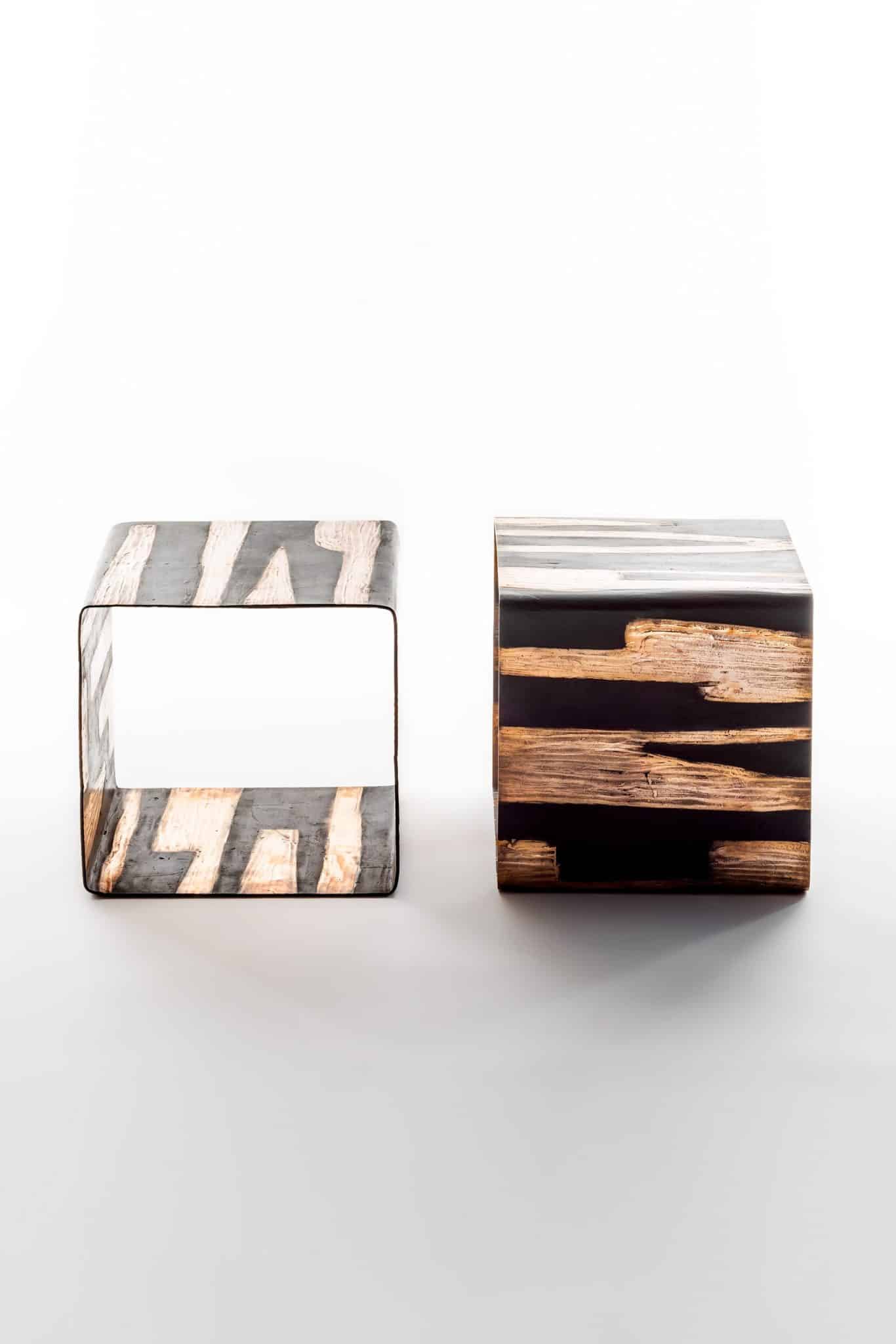 Tracce Coffee Table in Bronze with Black Patina