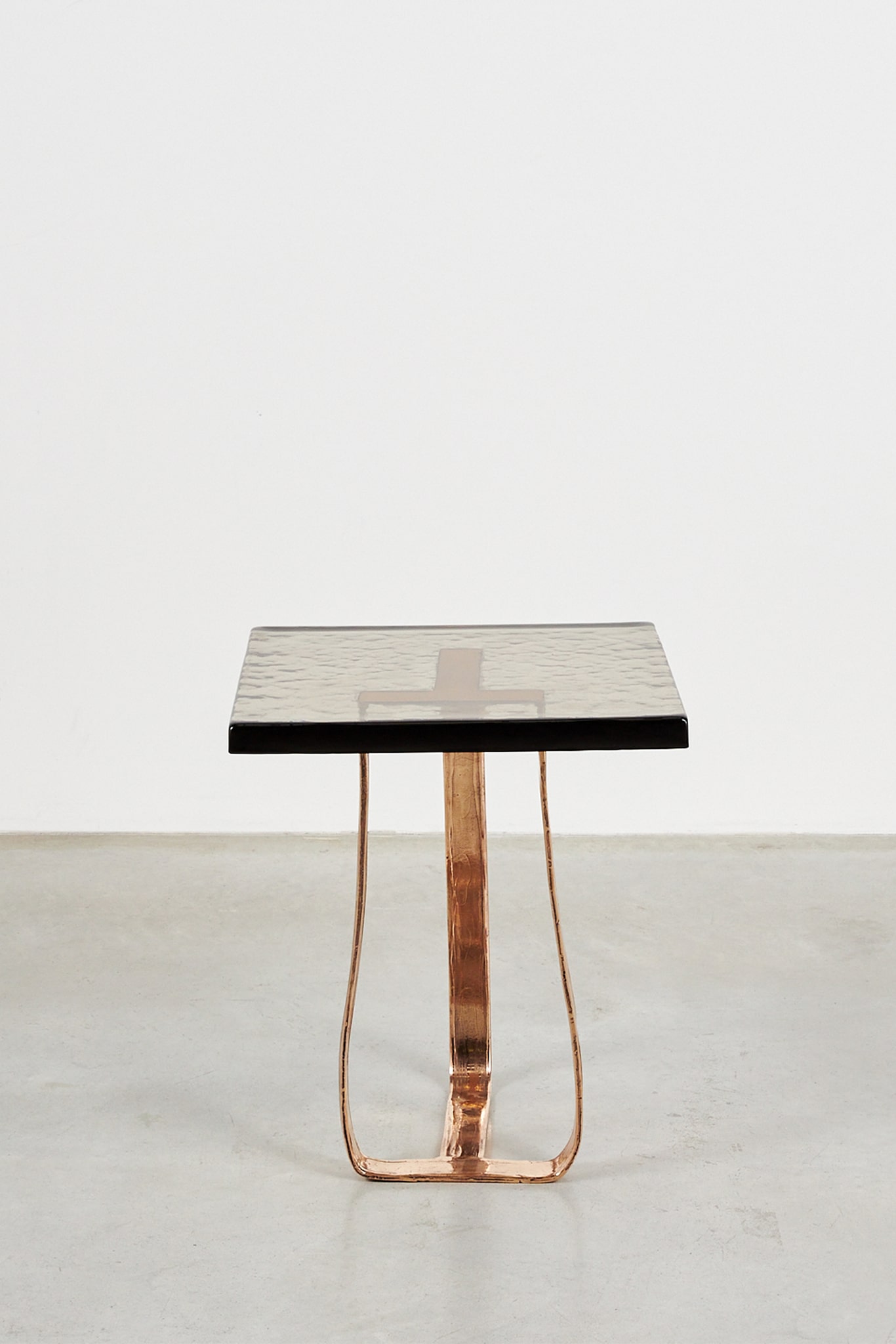 Vetro Coffee Table in Bronze with Fum? Cast-Glass