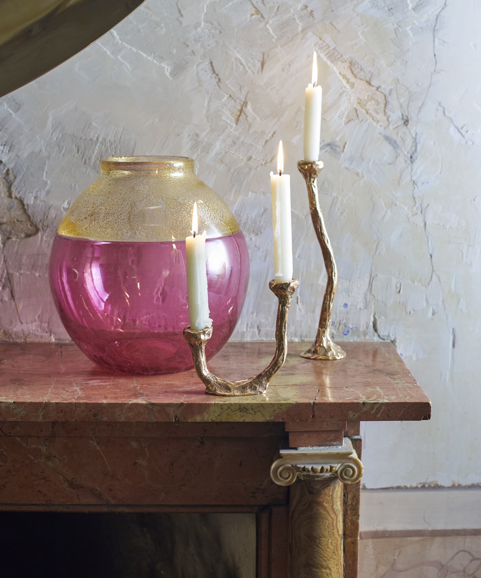 Alga Candle Holder in Bronze Duo