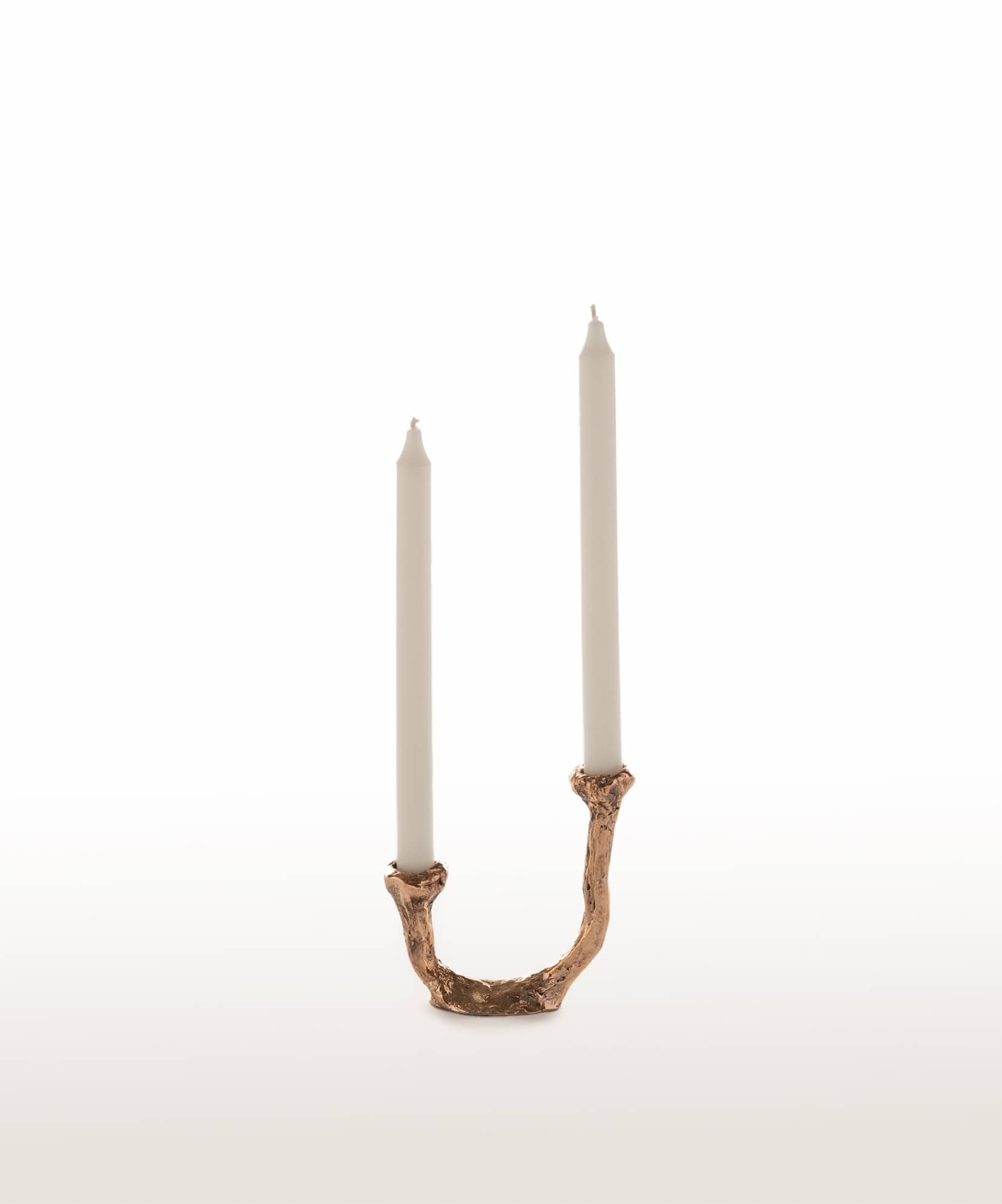 Alga Candle Holder in Bronze Duo