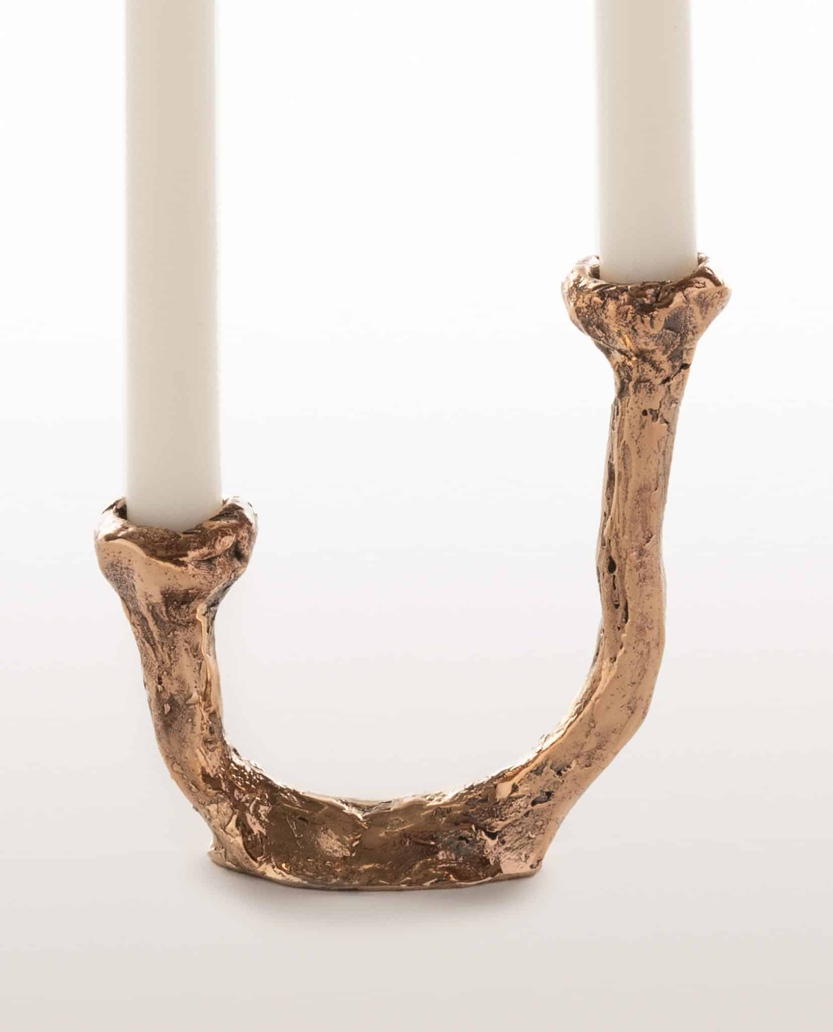 Alga Candle Holder in Bronze Duo