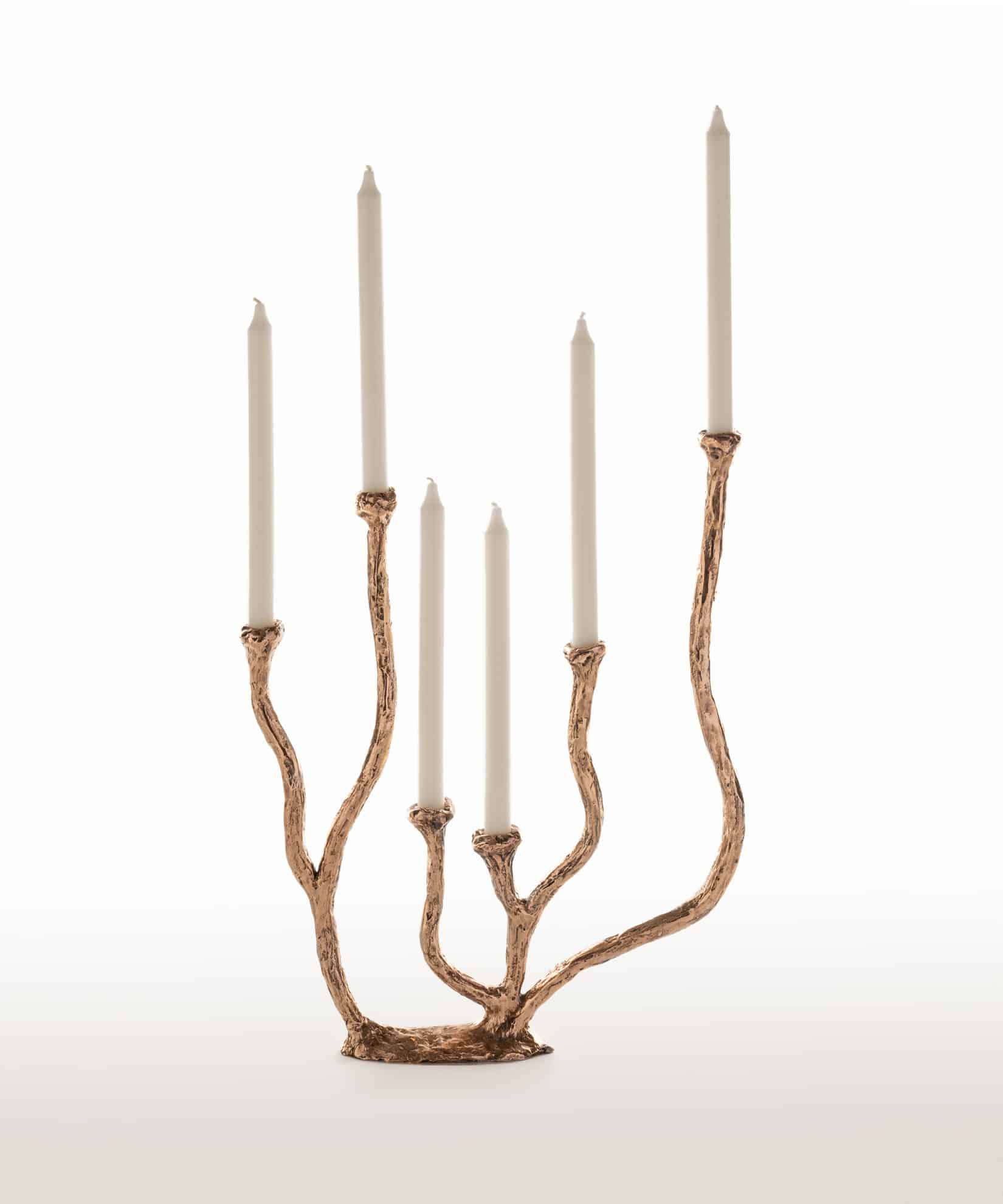 Alga Candle Holder in Bronze Multi