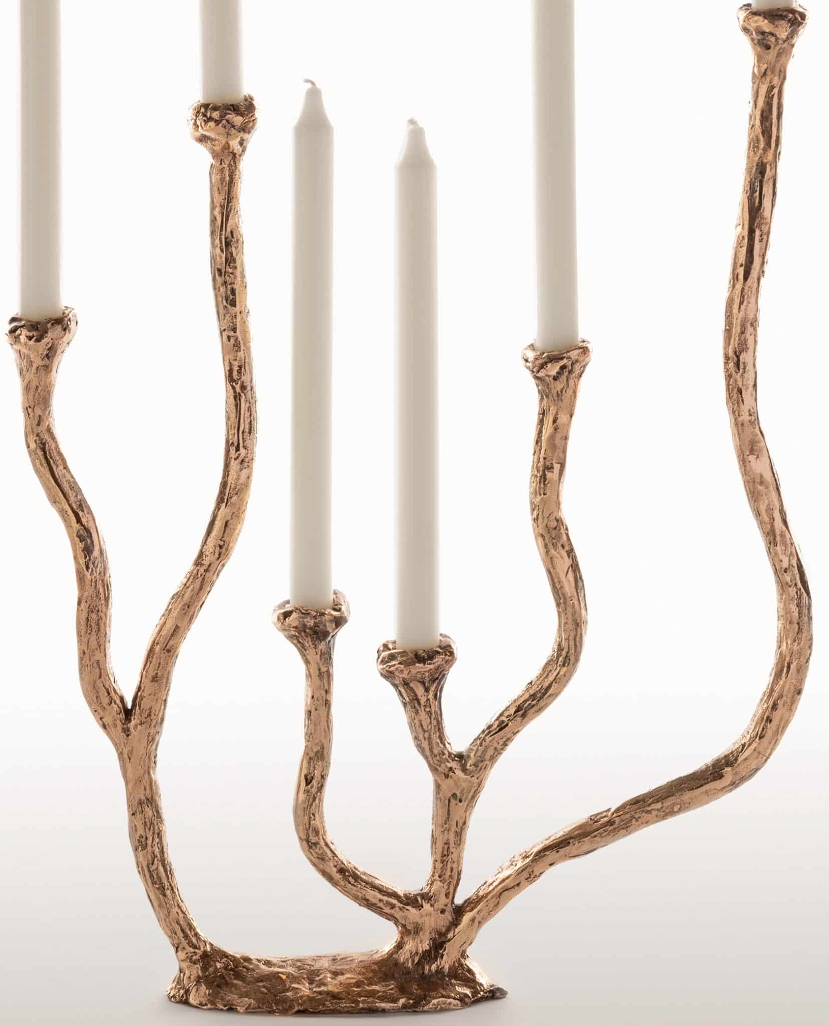 Alga Candle Holder in Bronze Multi