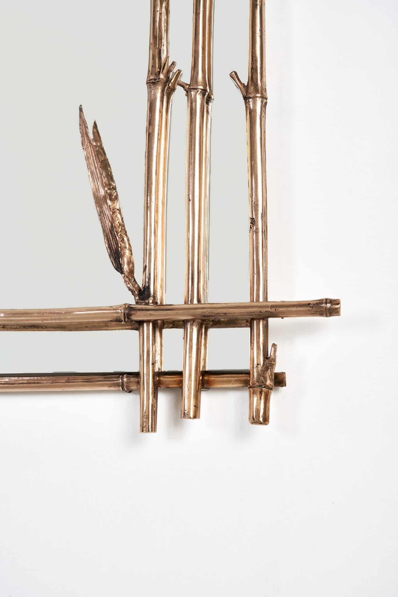 Bambù Forest Mirror in Bronze