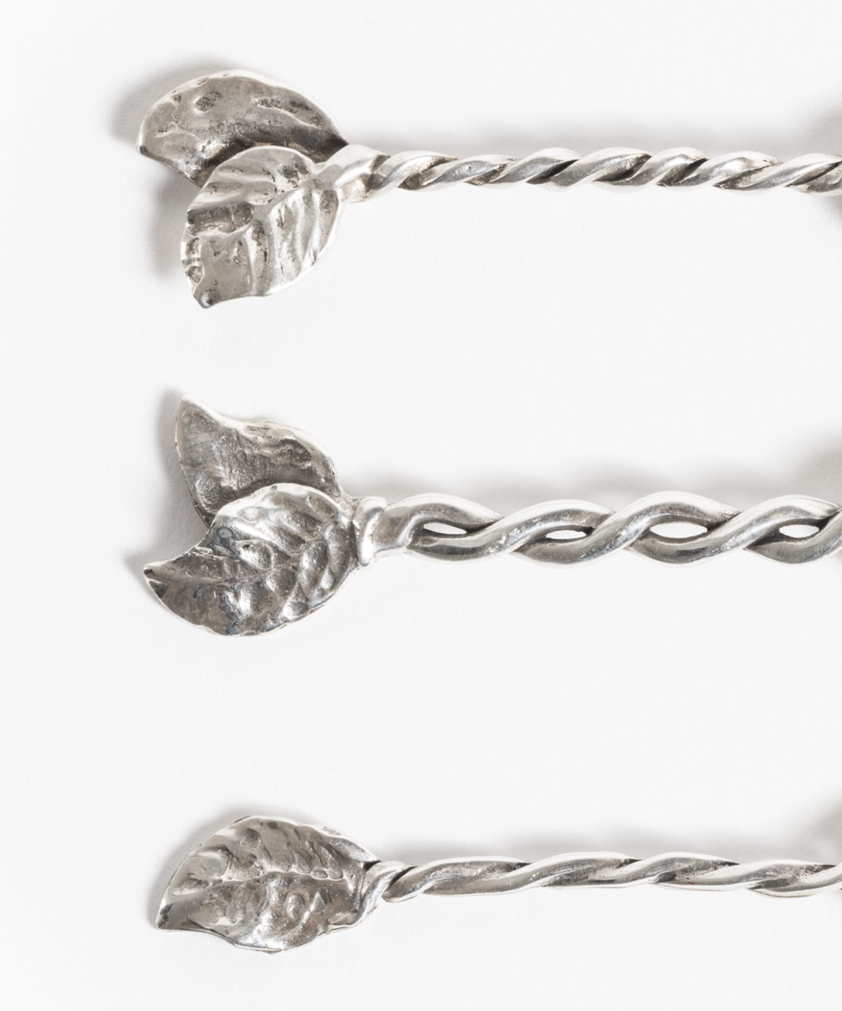Foglie Coffee Spoons in Silver