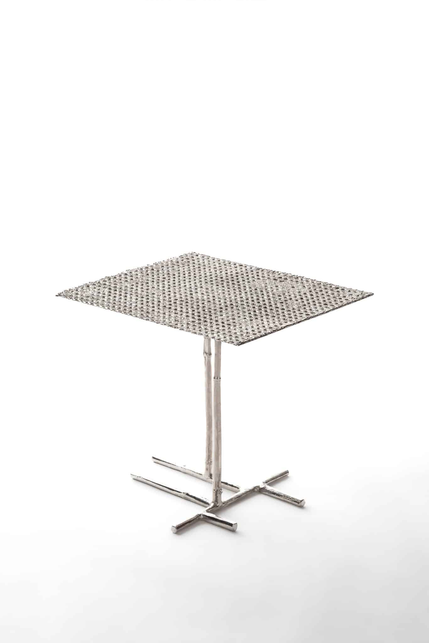 Paglia di Vienna Coffee Table in White Bronze