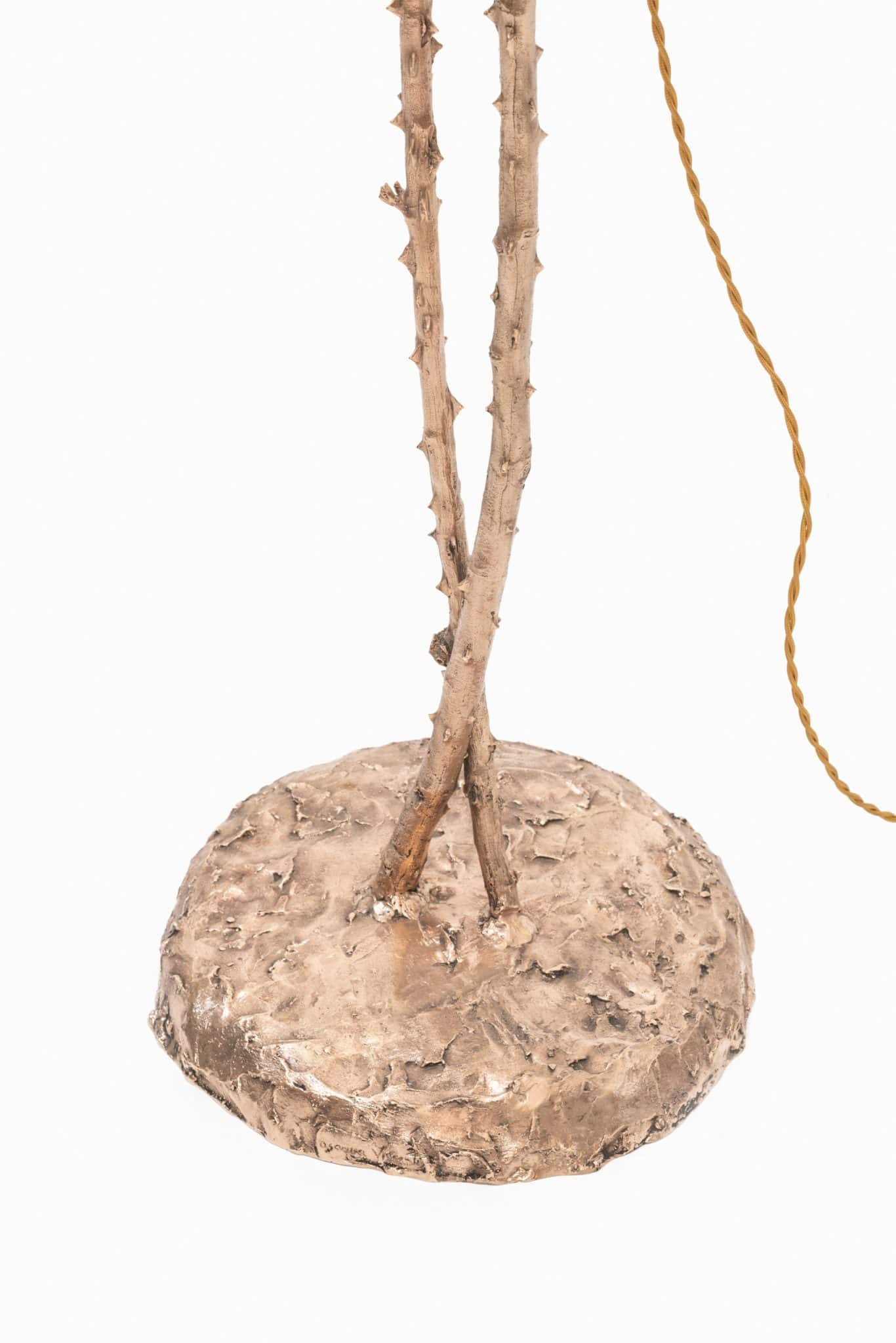 Rovi Floor Lamp in Bronze with Fabric