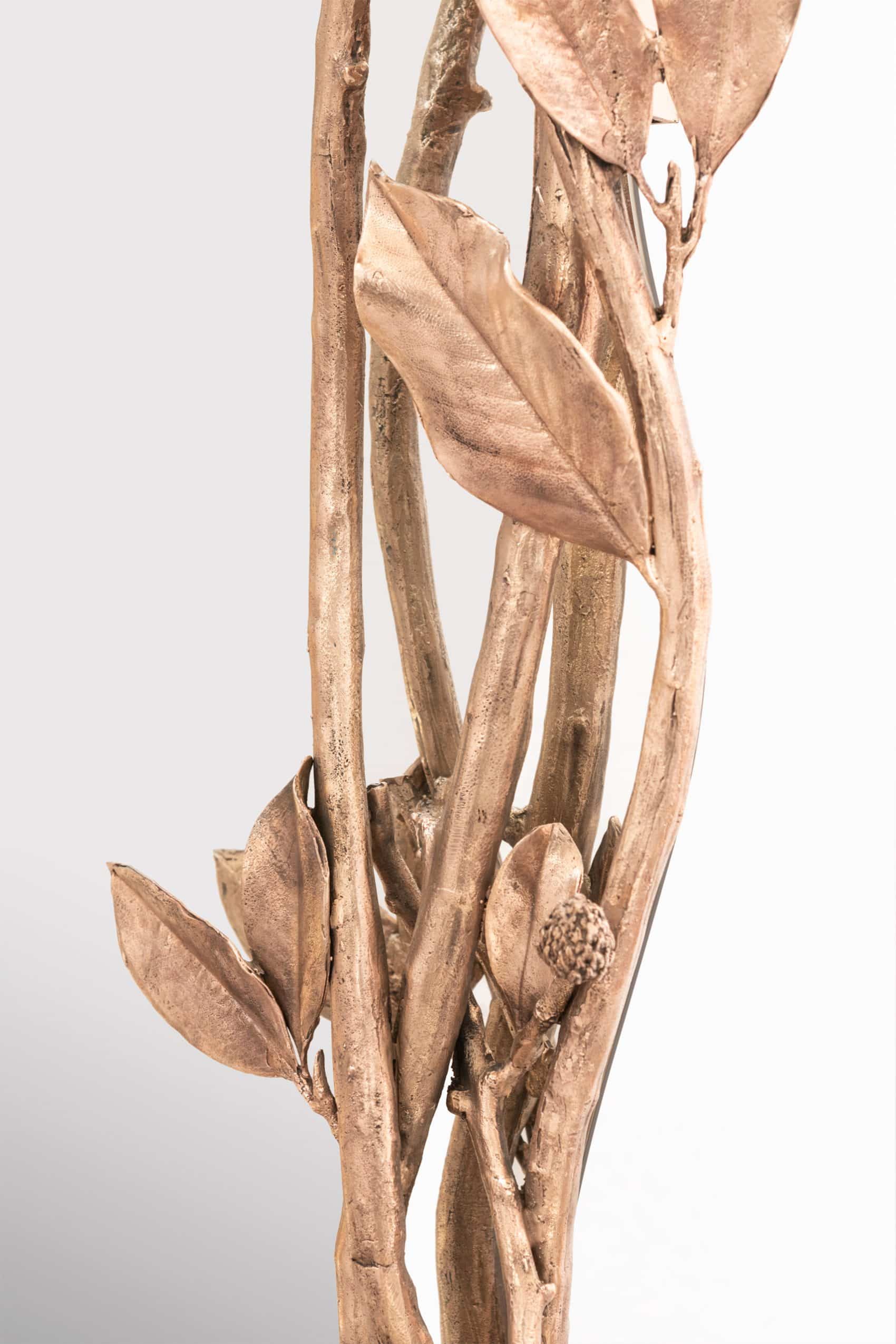 Magnolia Mirror in Bronze