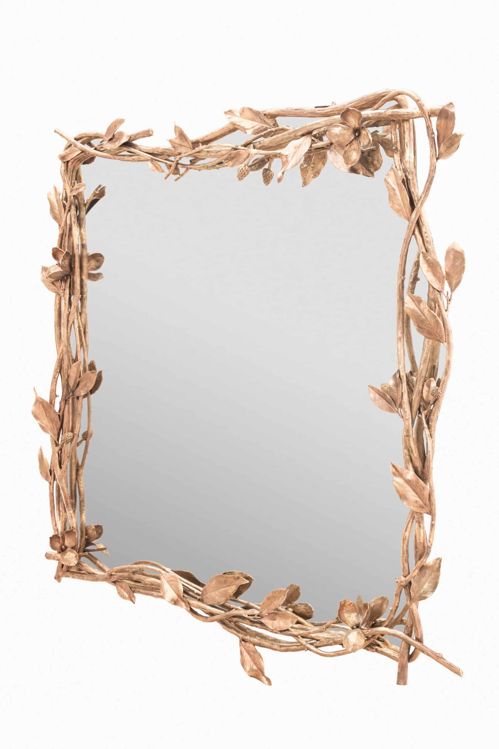 Magnolia Mirror in Bronze