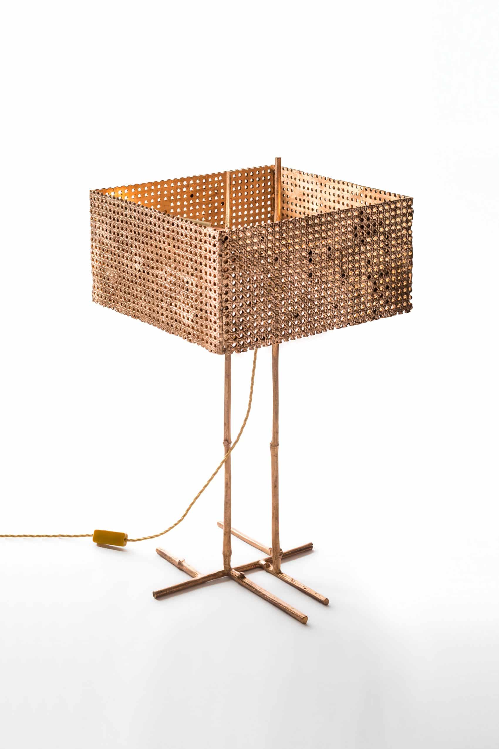 Paglia di Vienna Table Lamp in Bronze