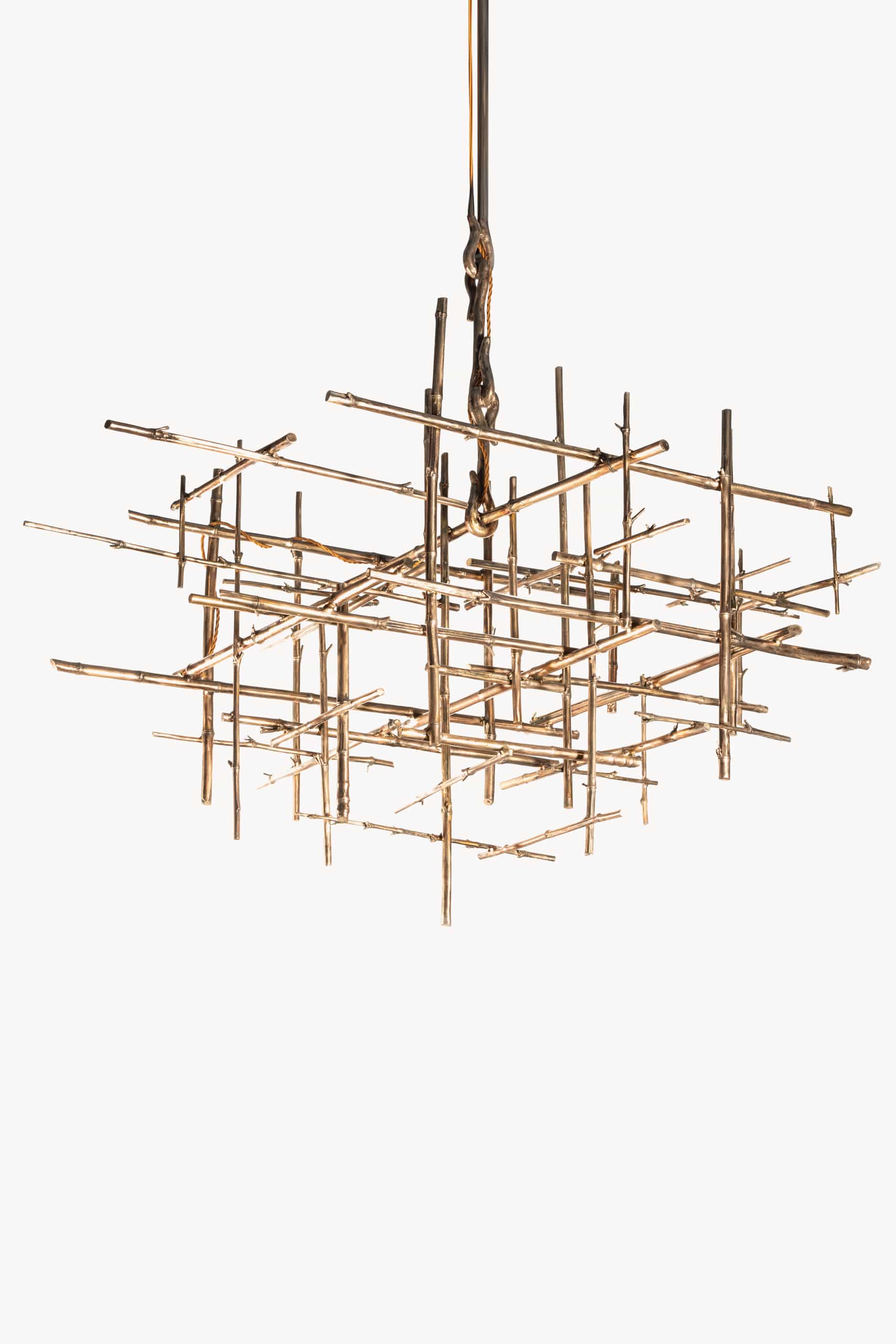 Bambù Forest Chandelier in Bronze