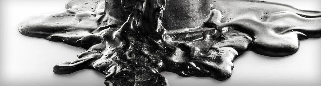 Melted Candle Holder in Bronze with Black Patina Big Low